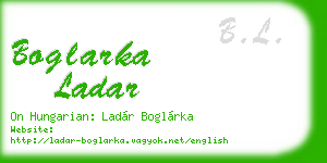 boglarka ladar business card