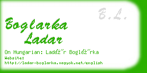 boglarka ladar business card